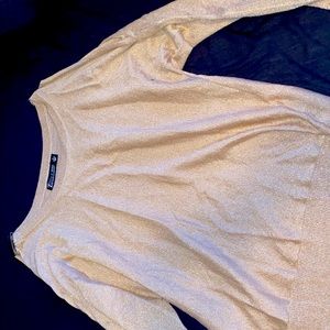 New York & Company 7th Avenue Design Studio Gold Blouse Size S